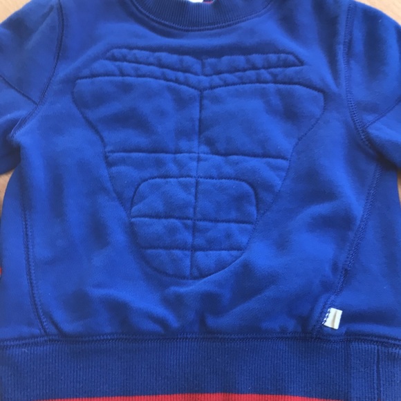 8/$25 Gap Size 2 Years Blue Marvel Muscle Sweatshirt - Picture 3 of 12